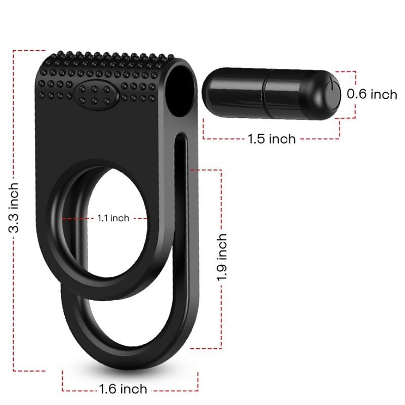 Armony - Twins Doppio Anello Vibratore Per Coppia Nero - immagine 3