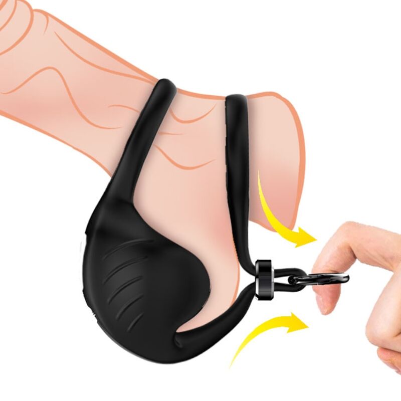 Armony - Anello Vibratore Manta Scroto Telecomando Nero - immagine 2