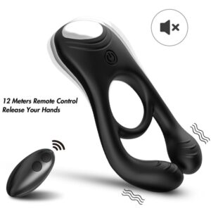 Armony - Veyron Doppio Anello Vibratore Giocattolo Per Coppia Telecomando Nero