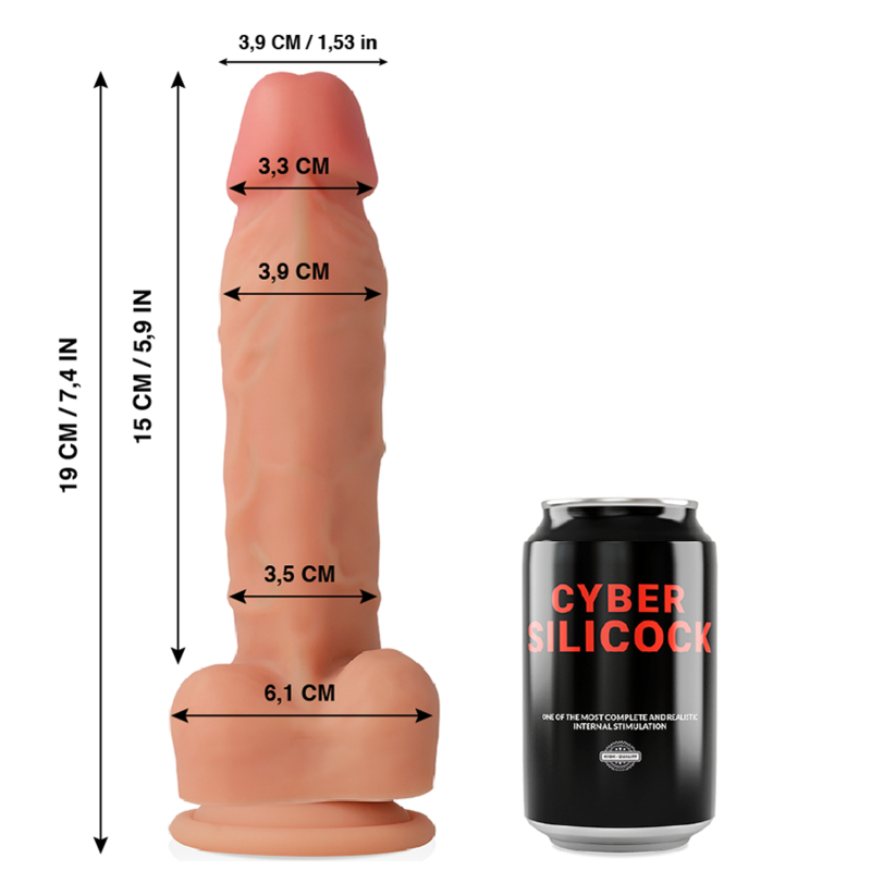 Cyber Silicock - Oliver Silicone Liquido Morbido Ultra Realistico 19 Cm -O- 3.9 Cm - immagine 2