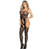 Subblime - 951887 Bodystocking A Rete Senza Cavallo Con Spalline Nere Taglia Unica