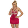 Subblime - 954130 Babydoll Con Disegno Floreale Rosso L/Xl