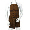 Diablo Picante - Grembiule Muscolare Con Pene 3D In Tono Marrone