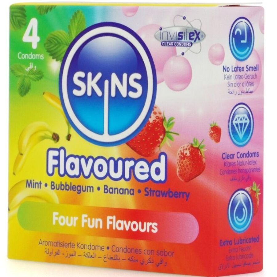 Skins - Preservativi Multigusto Premium Confezione Da 4 - immagine 2