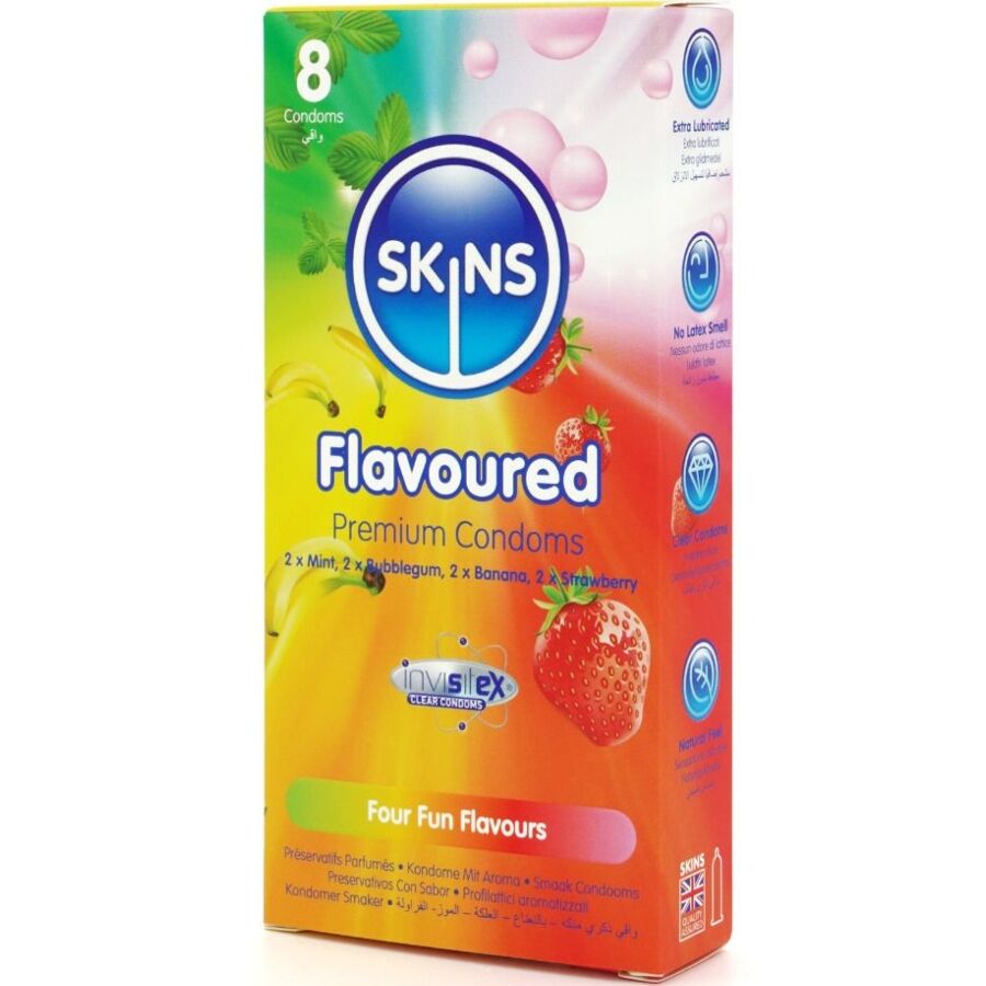 Skins - Preservativi Multigusto Premium Confezione Da 8 - immagine 2
