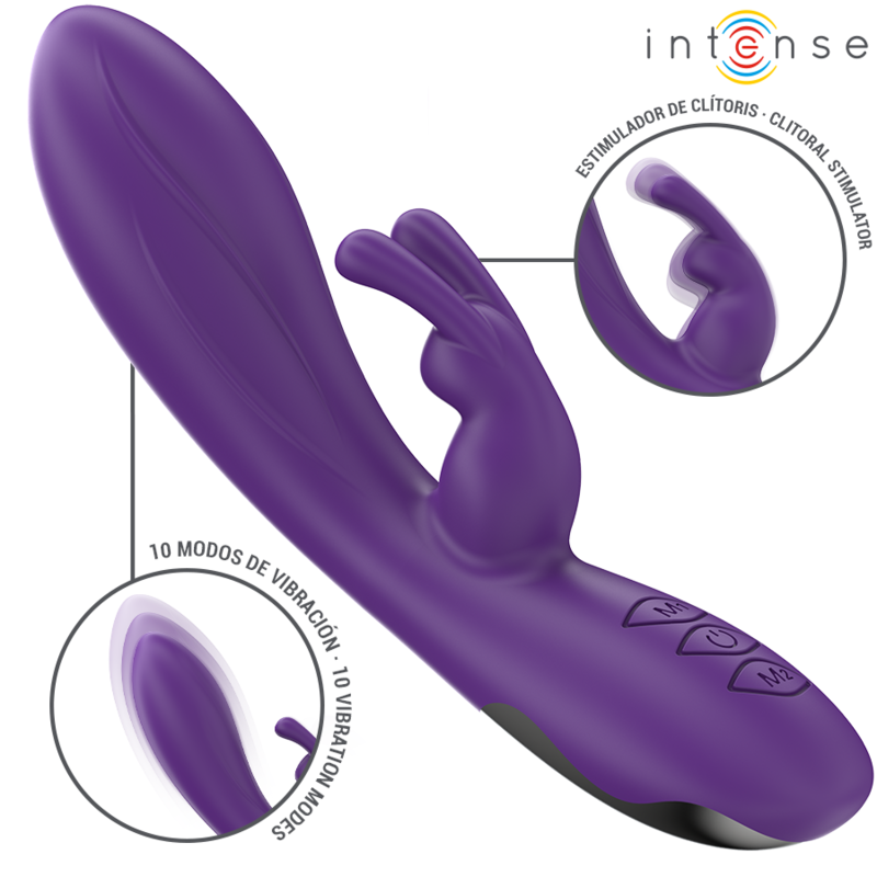 Intense - Vibratore Randall Rabbit 10 Vibrazioni Viola - immagine 2