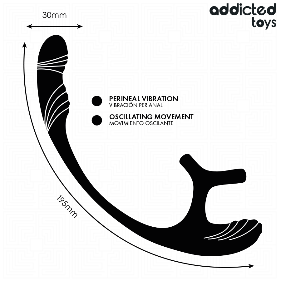 Addicted Toys - Plug Anale Con Vibrazione E Oscillazione A 360º E Stimolatore Dei Testicoli - immagine 6