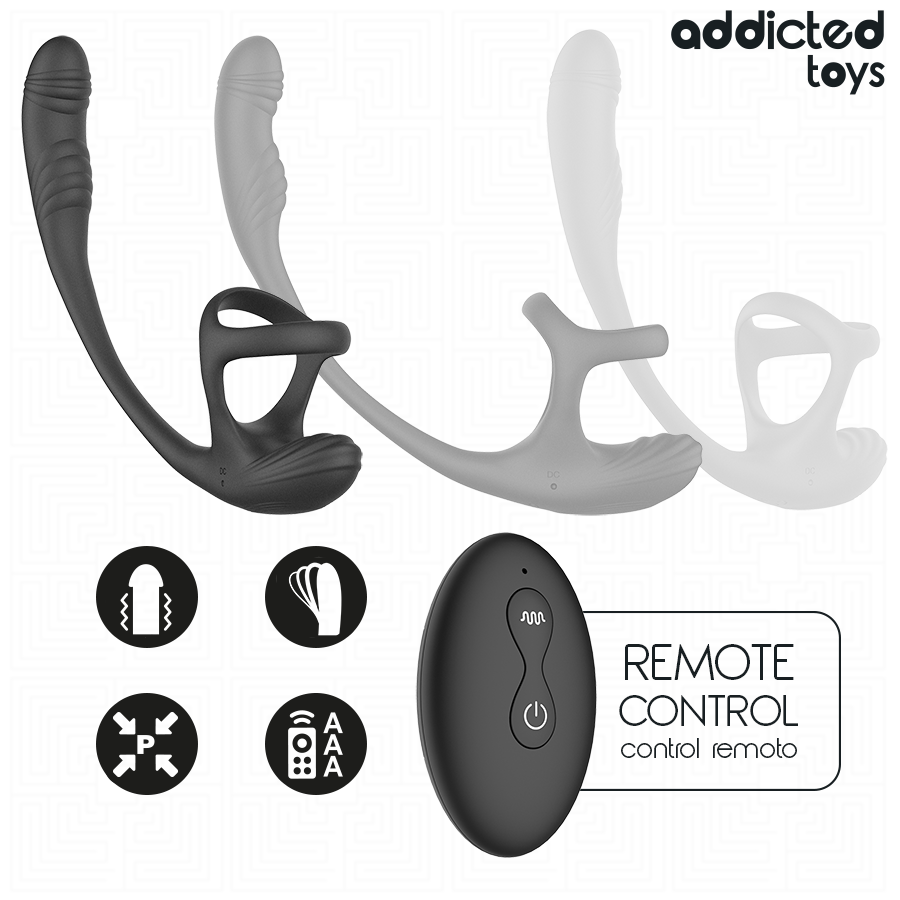 Addicted Toys - Plug Anale Con Vibrazione E Oscillazione A 360º E Stimolatore Dei Testicoli - immagine 5