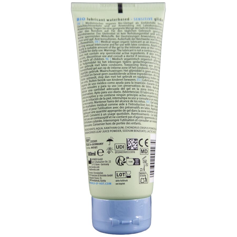 Hot - Bio Lubrificante A Base Acqua Sensitiv 100 Ml - immagine 2