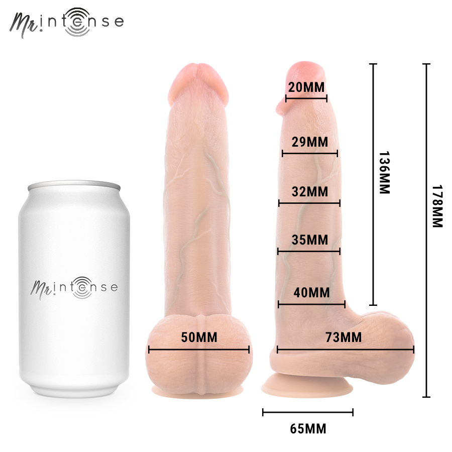 Mr Intense - Dildo In Silicone Di Bruce S Con Testicoli 17,8 Cm -Ø- 4 Cm - immagine 4