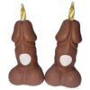Diablo Picante - Candele Con Numeri Di Compleanno A Forma Di Pene Tono Scuro 2 Unità