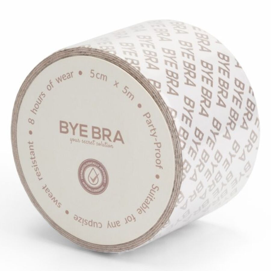 Bye-Bra - Body Tape Double Sided Cinta De Doble Cara Beige Talla Única 5 X 500 Cm - immagine 2