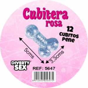 Diablo Picante - 12 Peni In Silicone Rigido Da Appendere A Un Secchiello Per Il Ghiaccio Rosa