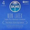 Skins - Preservativi Senza Lattice, Confezione Da 4