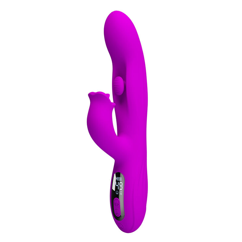Pretty Love - Vibratore Oscillante Yalanda Rabbit Con Display Led Viola - immagine 6