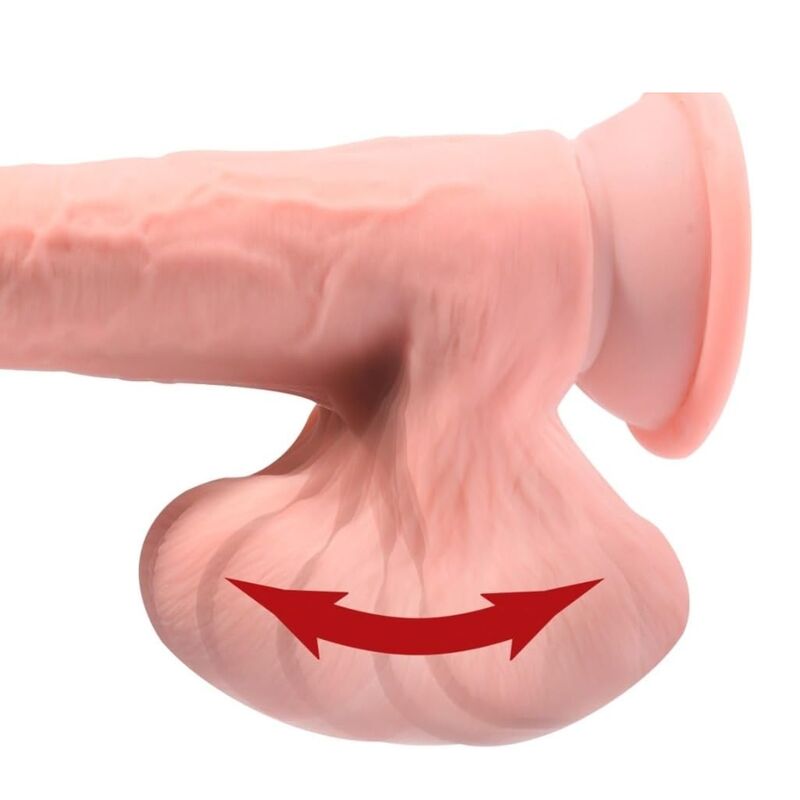 King Cock Plus - Dildo Realistico A Tripla Densità Con Testicoli Oscillanti 23 Cm Carne - immagine 3