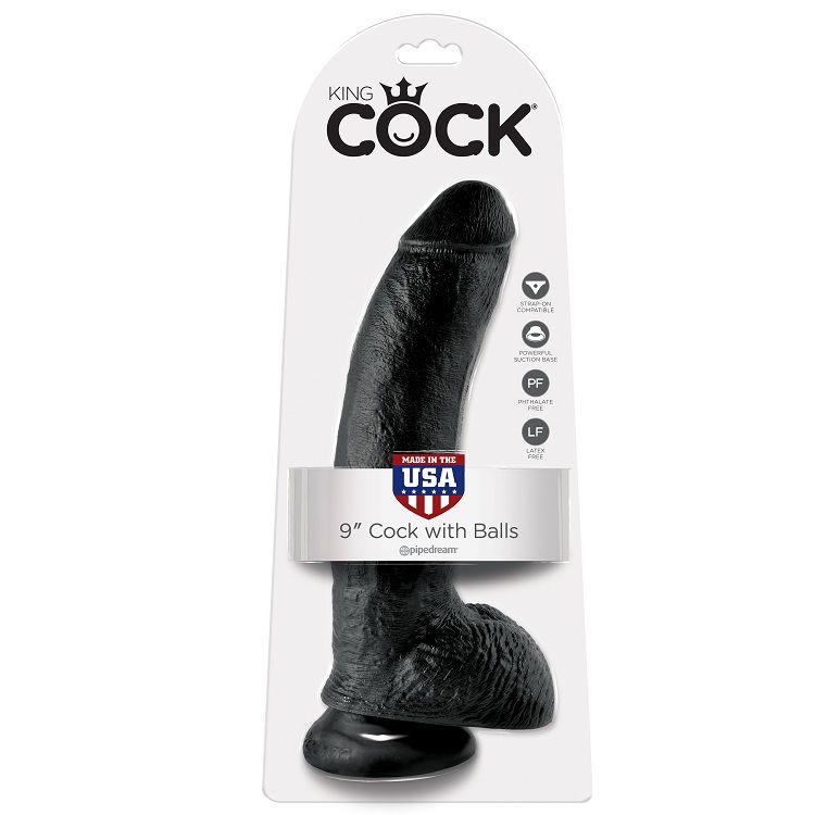 King Cock - Dildo Nero Con Sfere 22.9 Cm - immagine 5