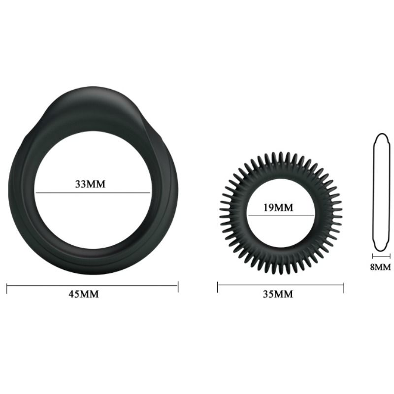 Baile - Kit 2 Anelli In Silicone Ring Manhood - immagine 5