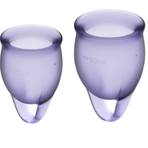 Satisfyer - Feel Confident Coppa Mestruale Viola 15 + 20 Ml