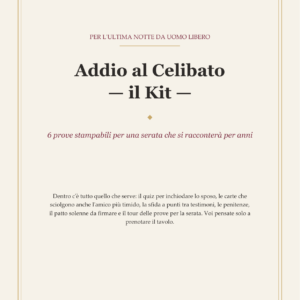 Kit Addio al Celibato — Prove e Sfide da Stampare (PDF)