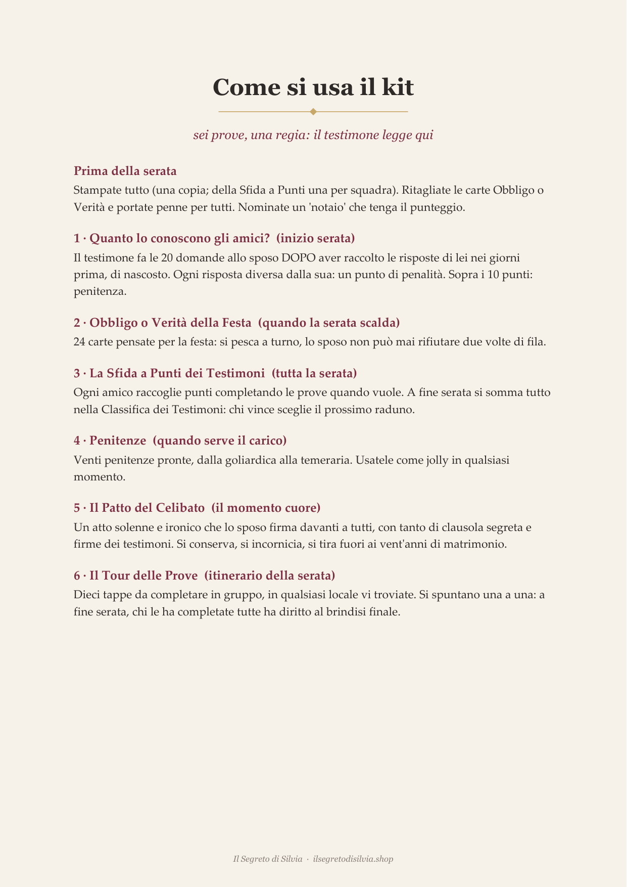 Kit Addio al Celibato — Prove e Sfide da Stampare (PDF) - immagine 2