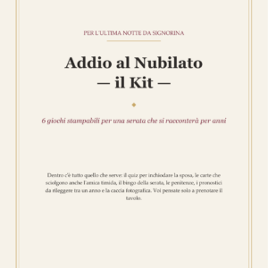Kit Addio al Nubilato — Giochi per la Festa da Stampare (PDF)